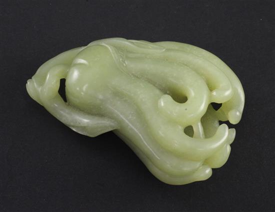 A Chinese yellow jade carving of a finger citron, 8cm